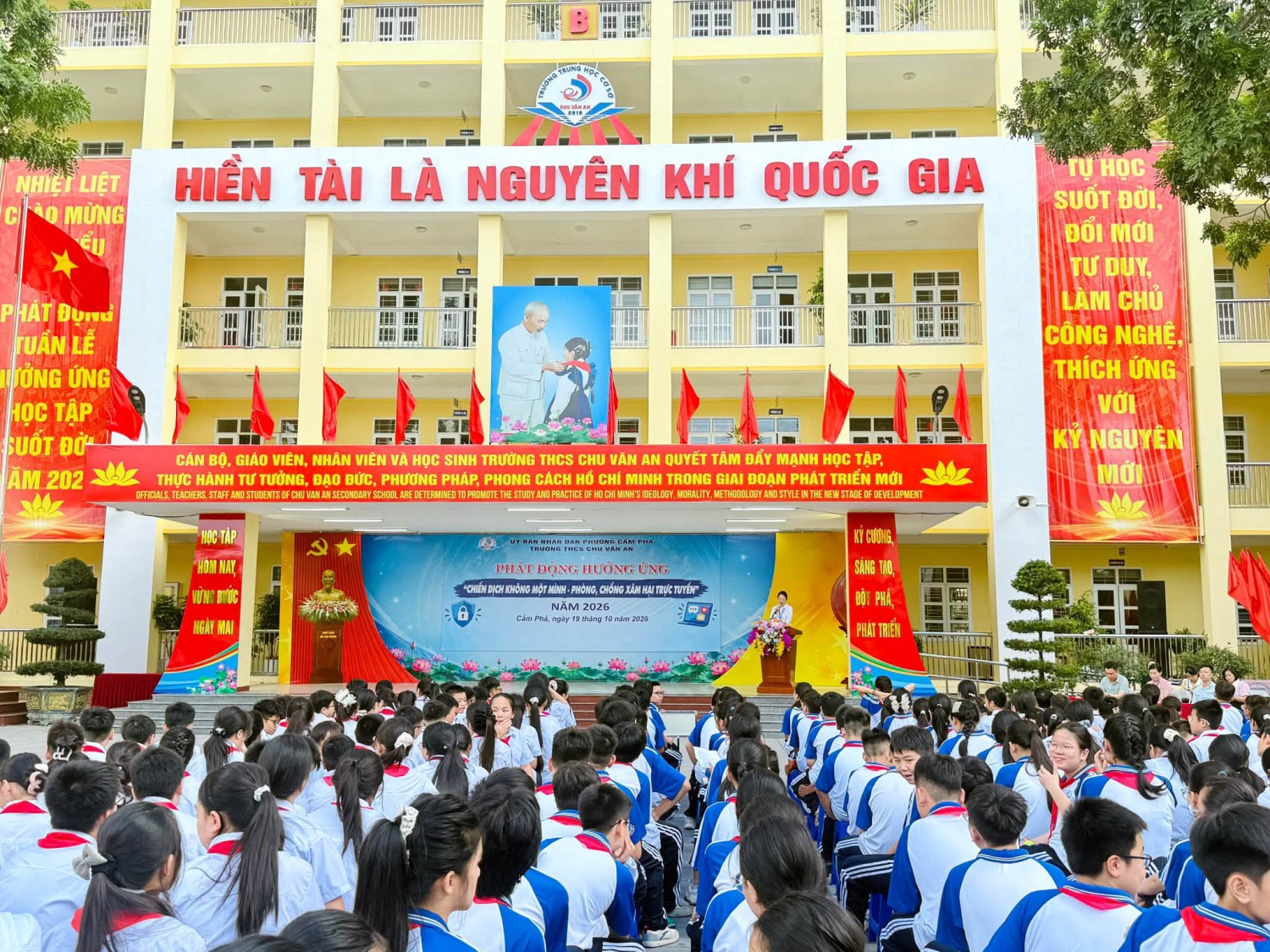 TRƯỜNG THCS CHU VĂN AN HƯỞNG ỨNG CHIẾN DỊCH “KHÔNG MỘT MÌNH 2026” – KẾT NỐI KHÔNG TỔN THƯƠNG