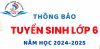 Kế hoạch tuyển sinh vào lớp 6 trường THCS Chu Văn An năm học 2024-2025