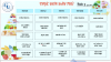 Thực đơn bán trú tuần 2 năm học 2025-2026